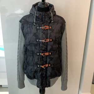 Kadu NWOT Men’s Gray Puffer Sweater Jacket